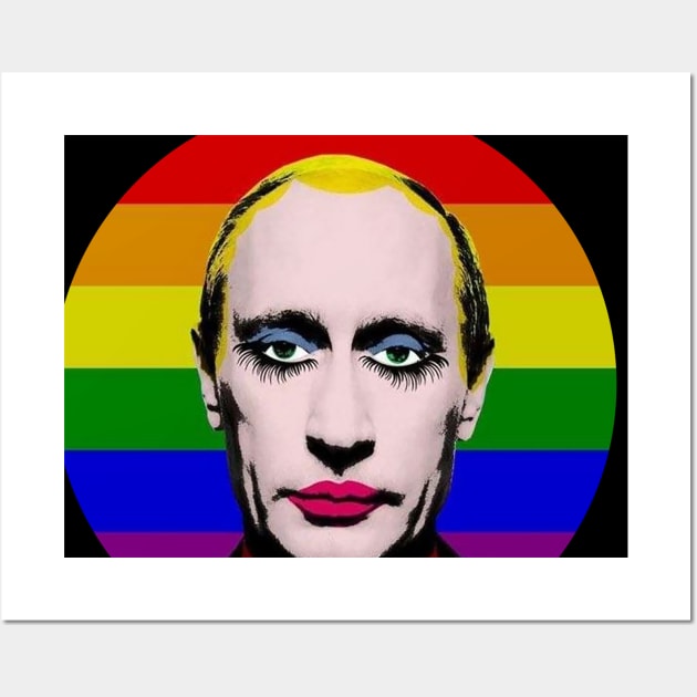 putin gay clown Wall Art by Yaman